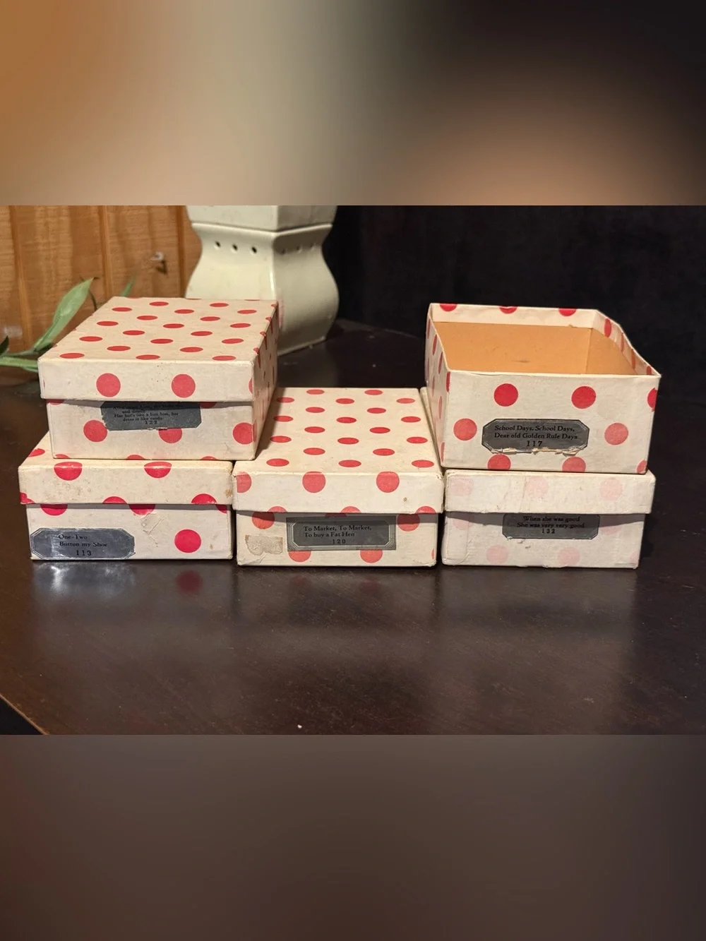 Nancy Ann Doll Boxes 113 117 122 120 132 1940s